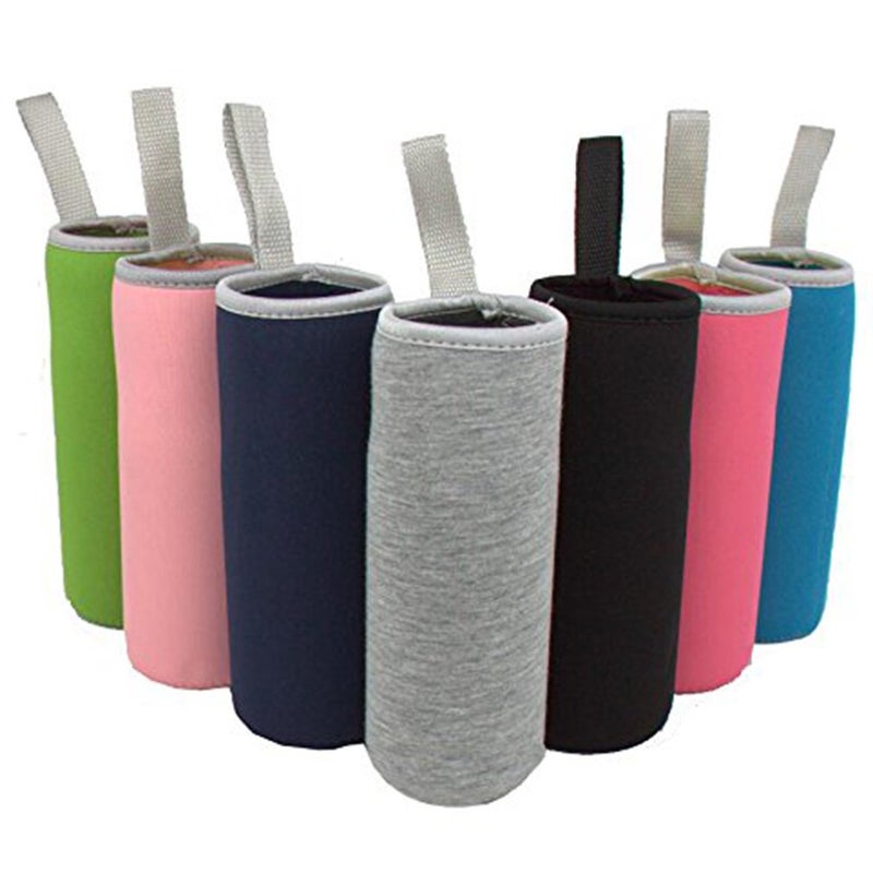 Sunkey 7 Pack Neoprene Water Bottle Sleeve 12oz - 19.4 oz Insulated Collapsible Drink Bottle Covers Carrier, Multi-color - Image 1